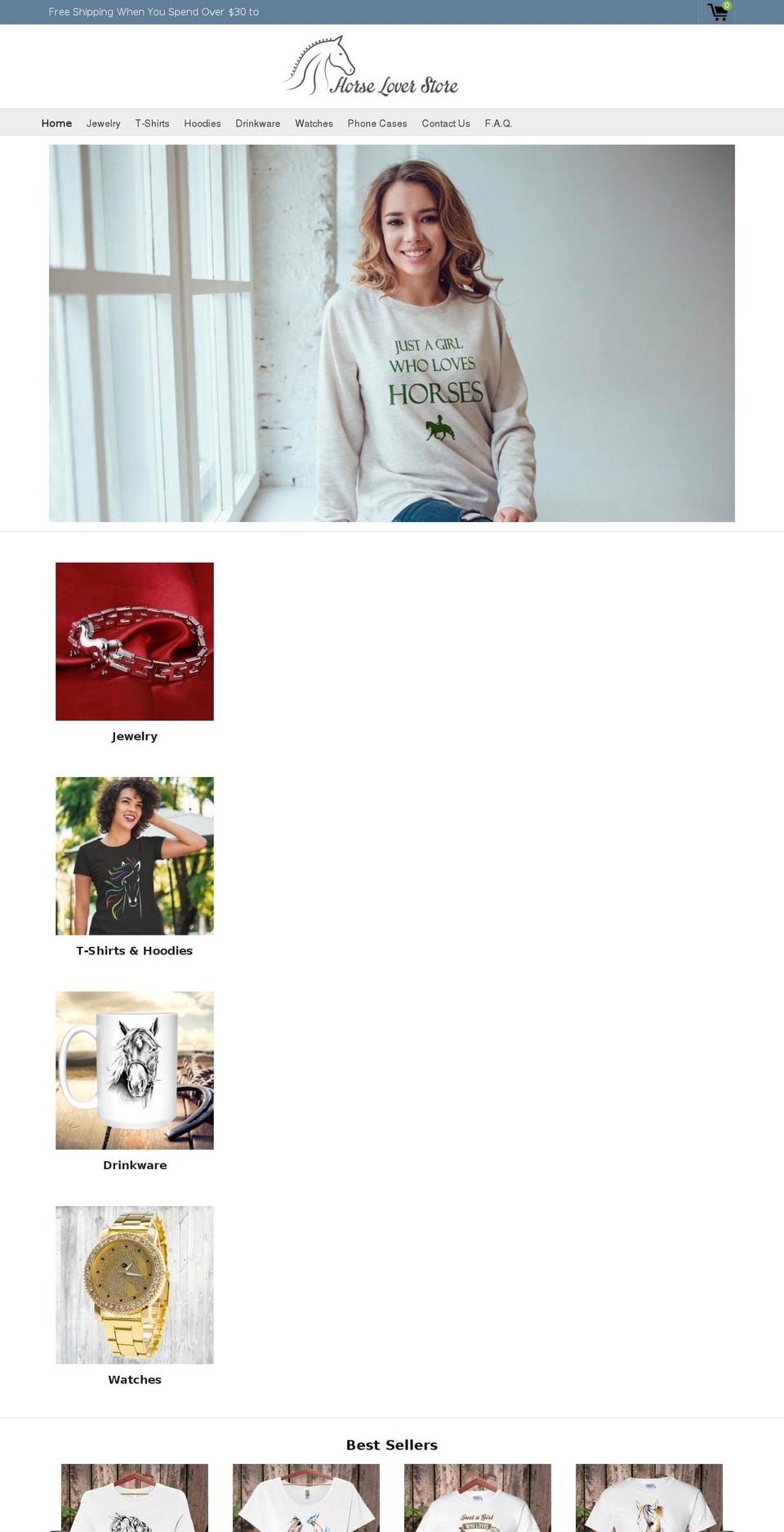horseloverstore.com — Shopify storefront screenshot