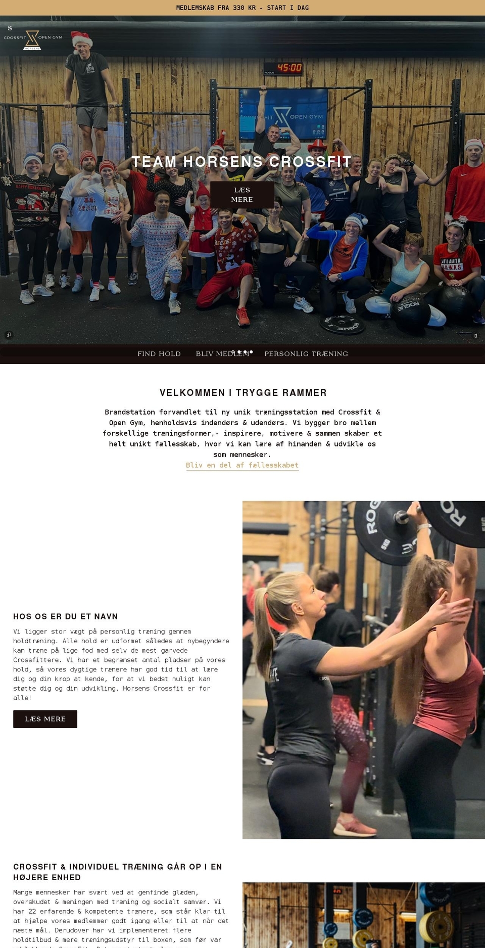 horsenscrossfit.dk shopify website screenshot