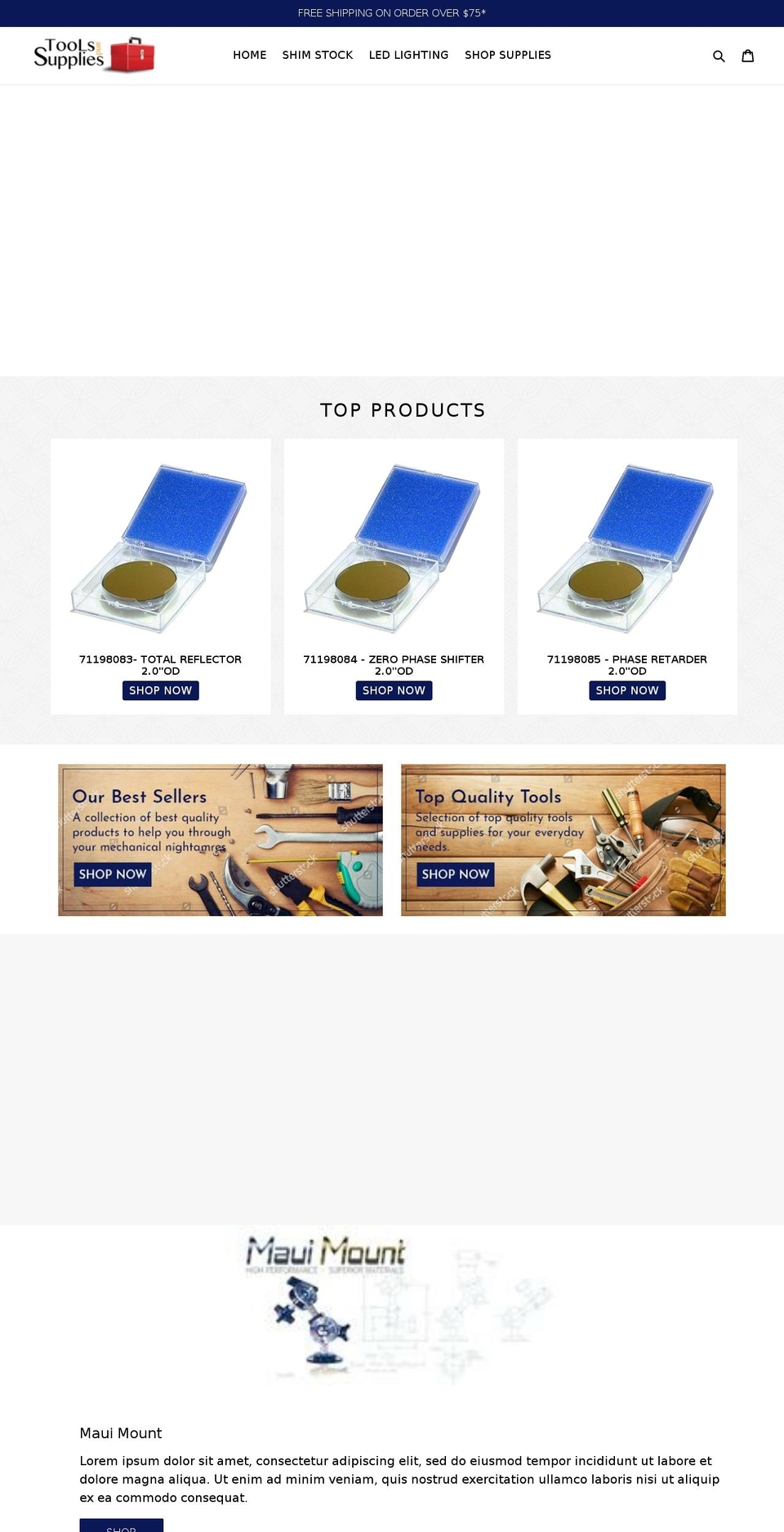 horseshoeshim.com — Shopify storefront screenshot