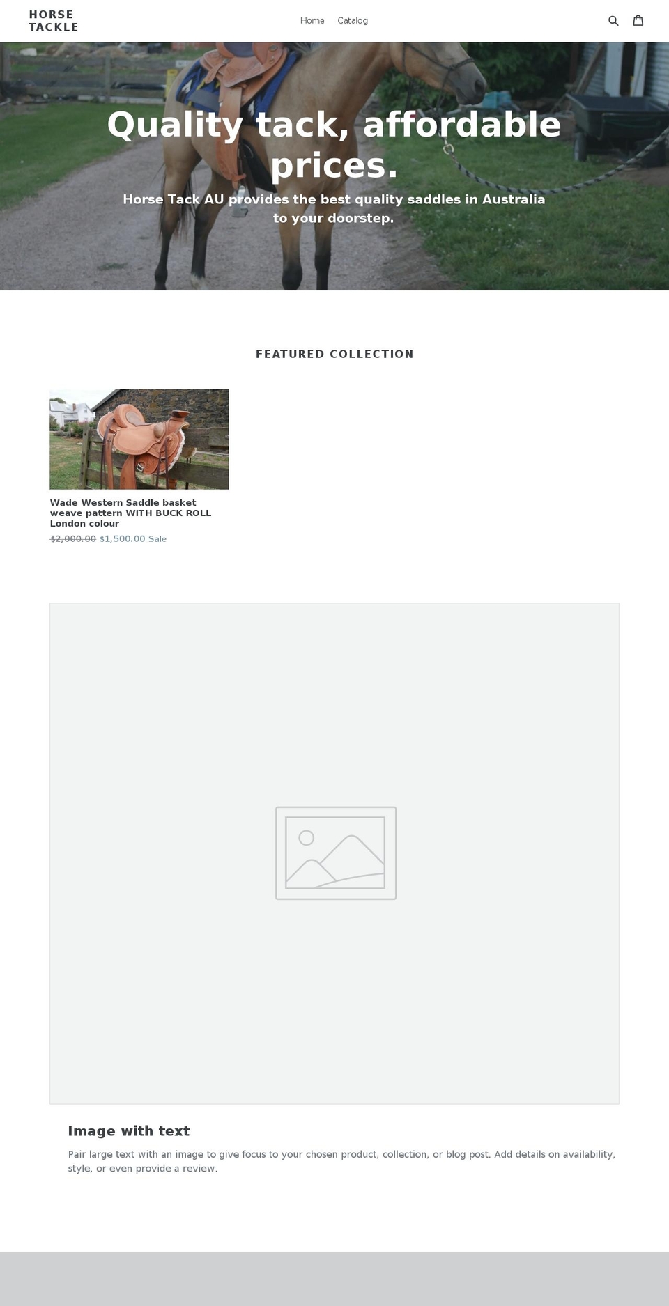 horsetack.com.au shopify website screenshot