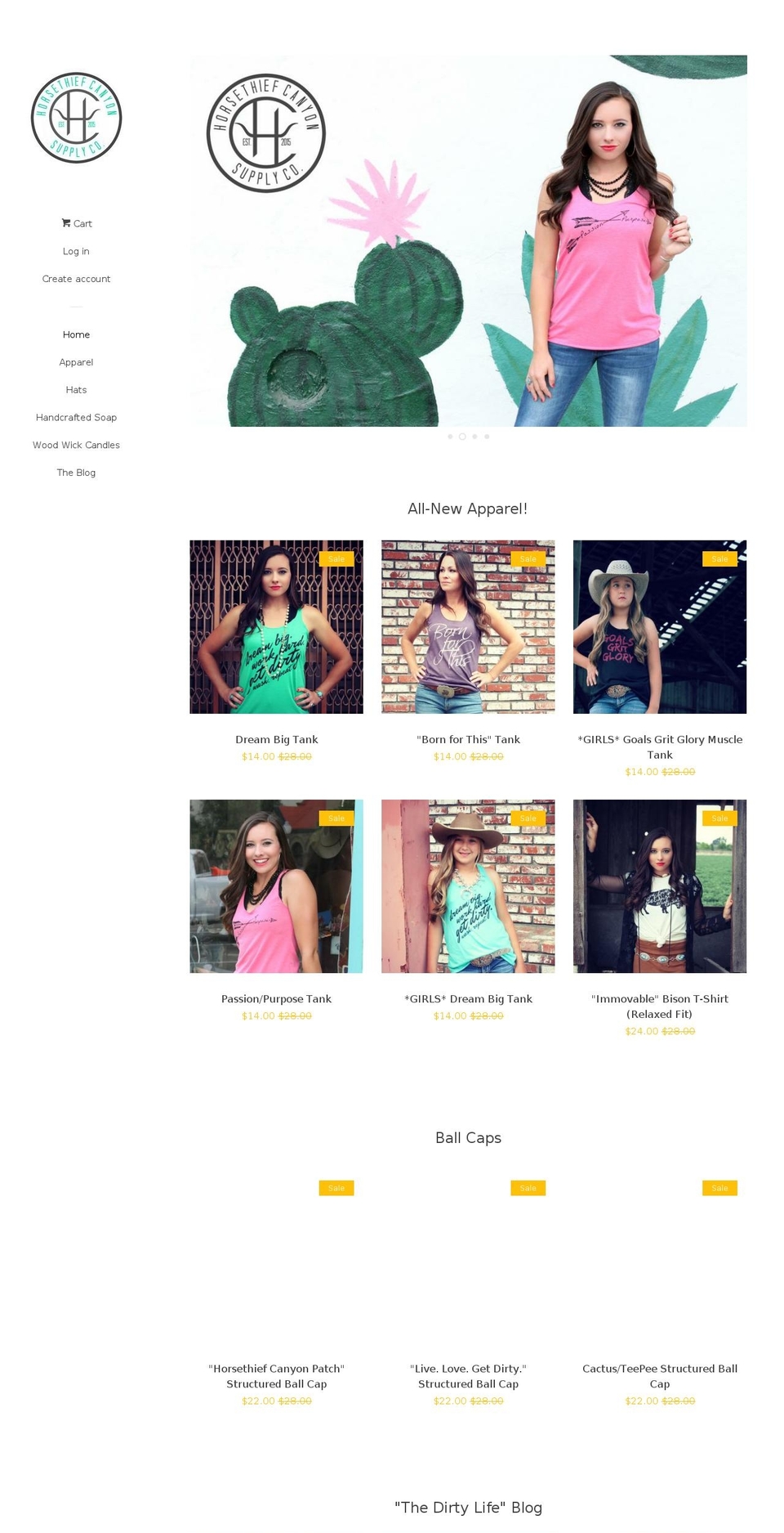 horsethiefsupplyco.com shopify website screenshot