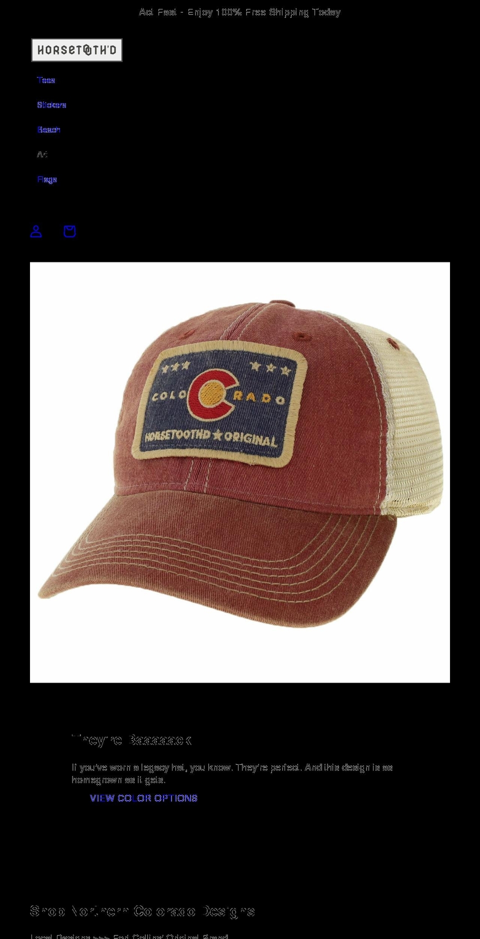 horsetoothd.com shopify website screenshot