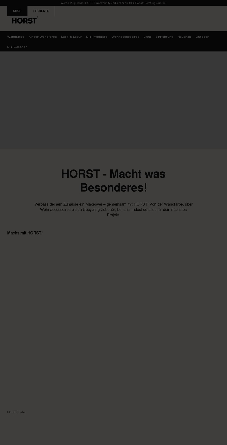 horst.com shopify website screenshot