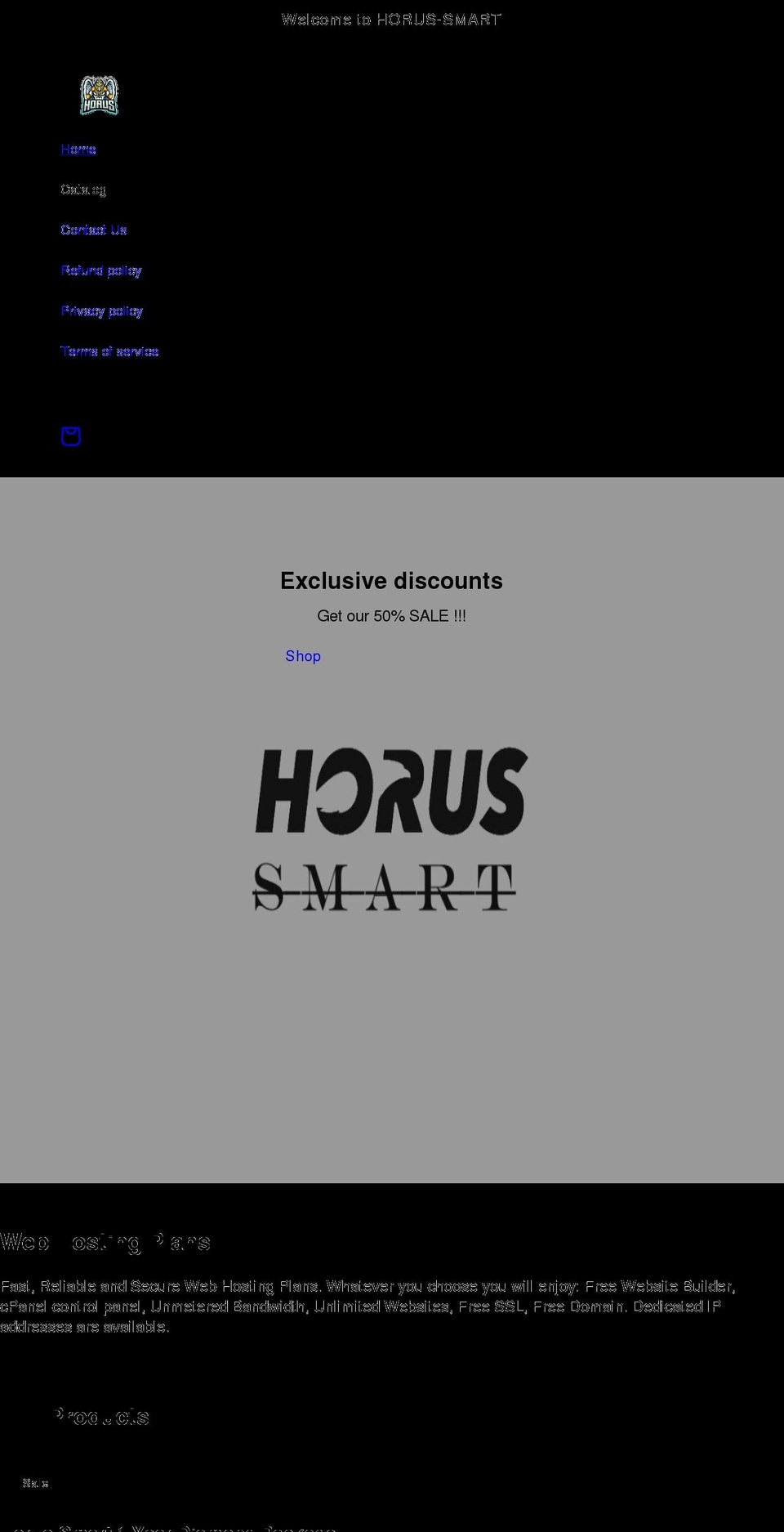 horustv.net shopify website screenshot