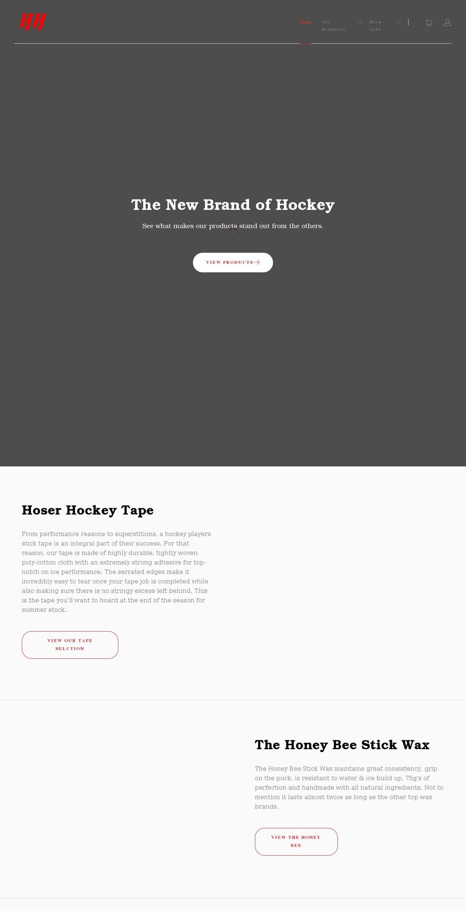 hoserhockey.org shopify website screenshot
