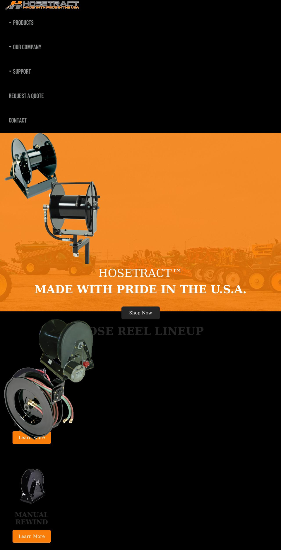 hosetract.com shopify website screenshot