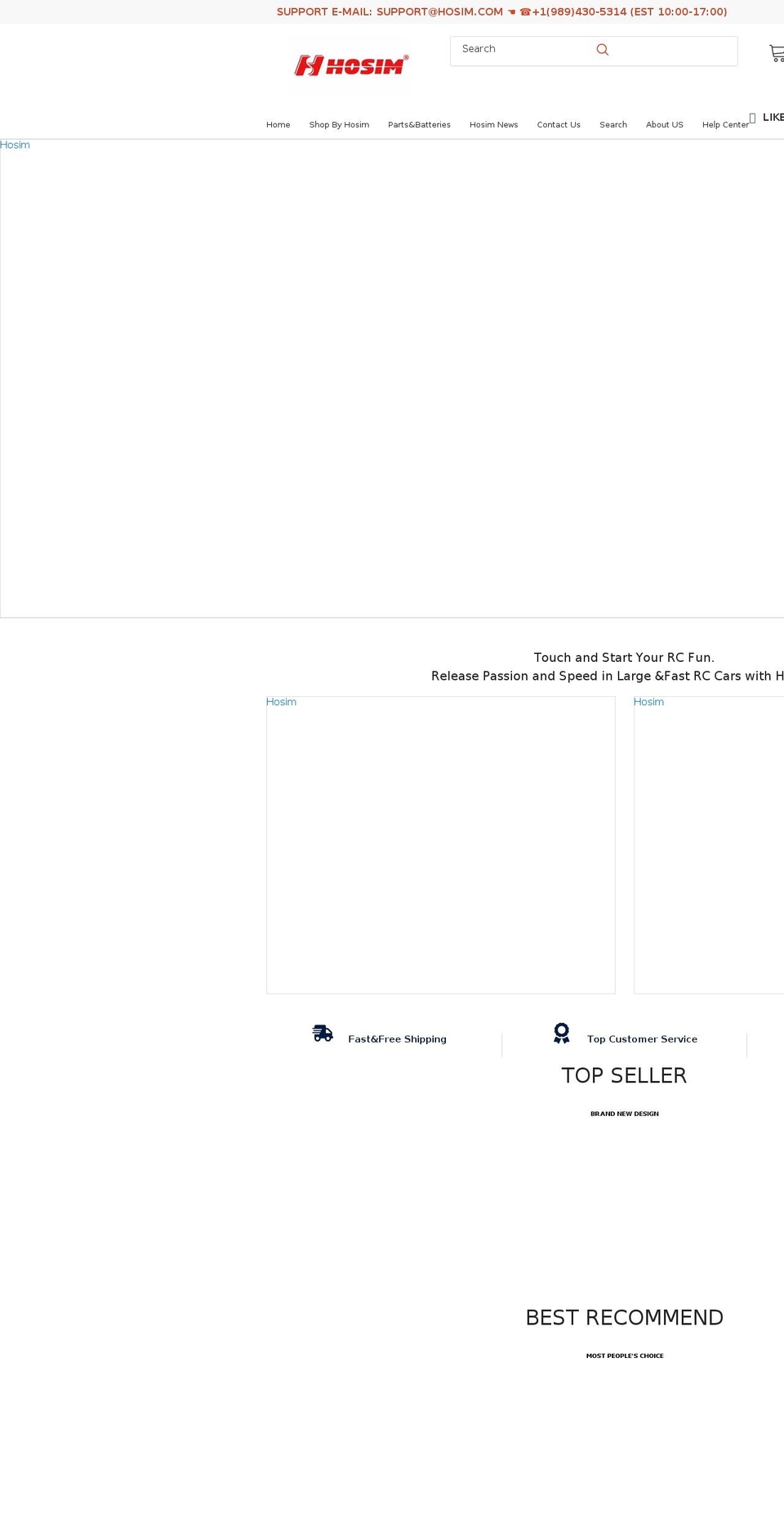 hosim.com shopify website screenshot