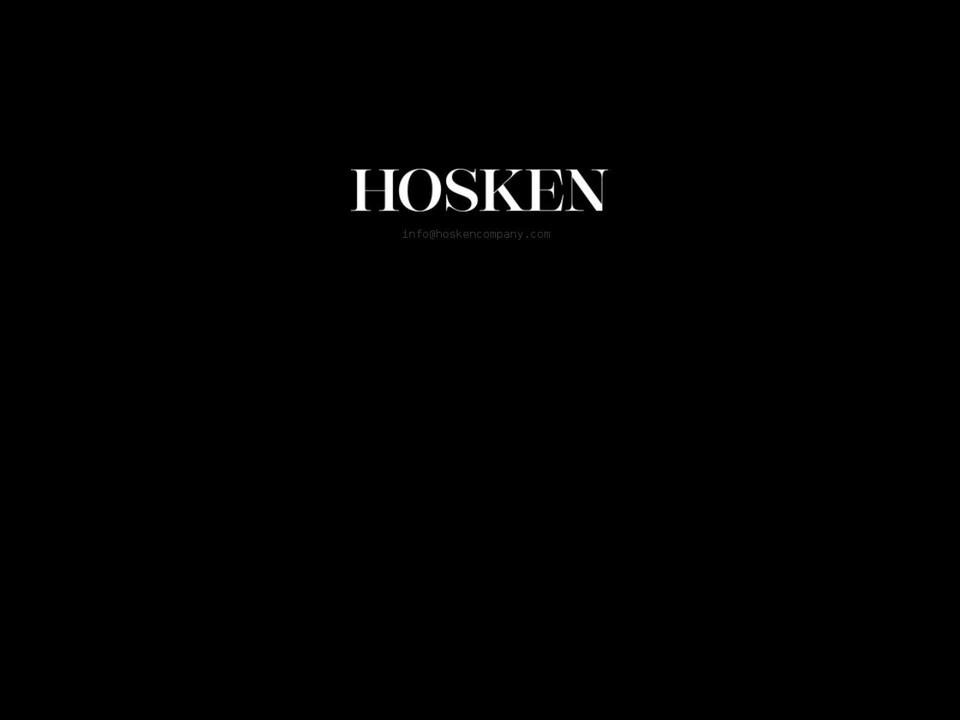 hoskencompany.com shopify website screenshot