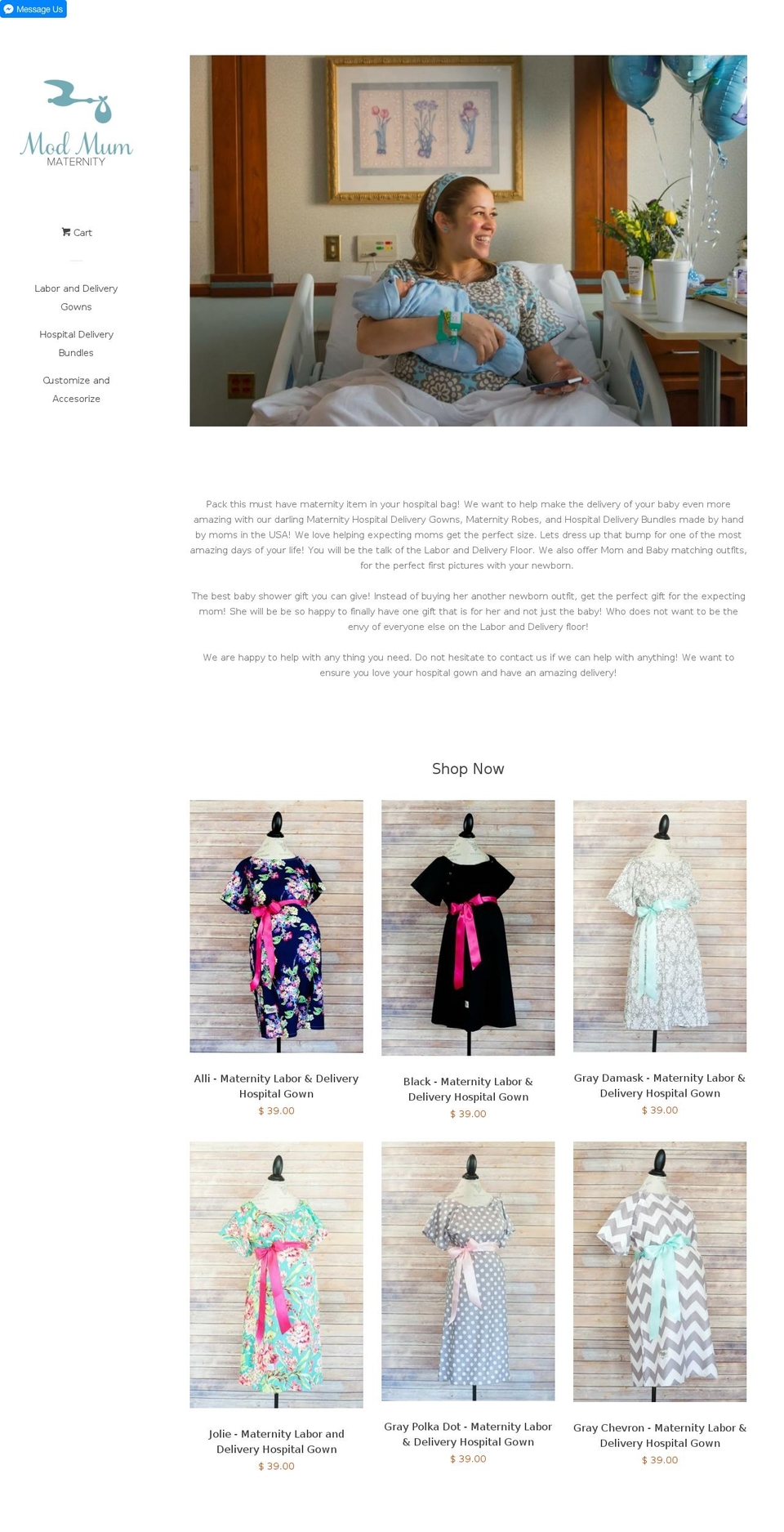 hospitalbagmusthave.com — Shopify storefront screenshot