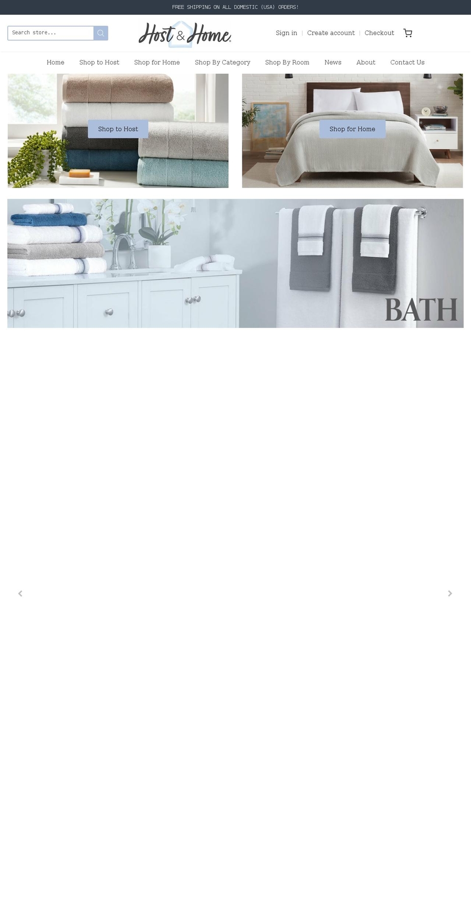 hostandhome.com shopify website screenshot