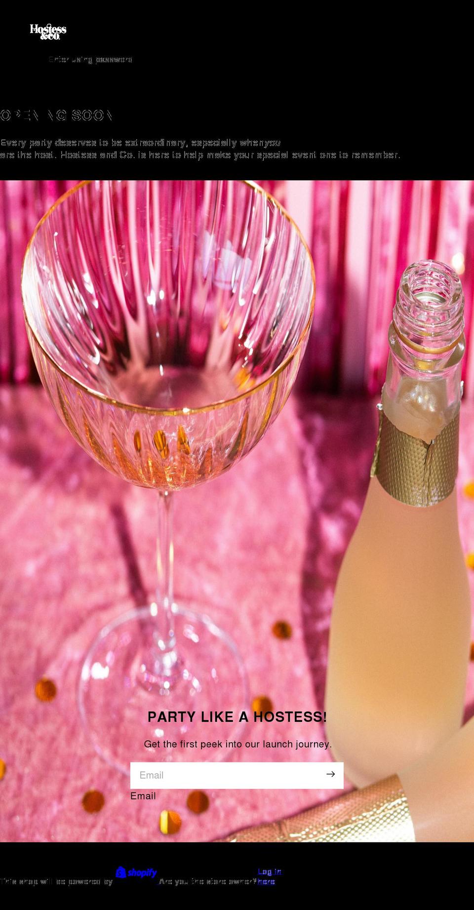 hostessandco.com shopify website screenshot