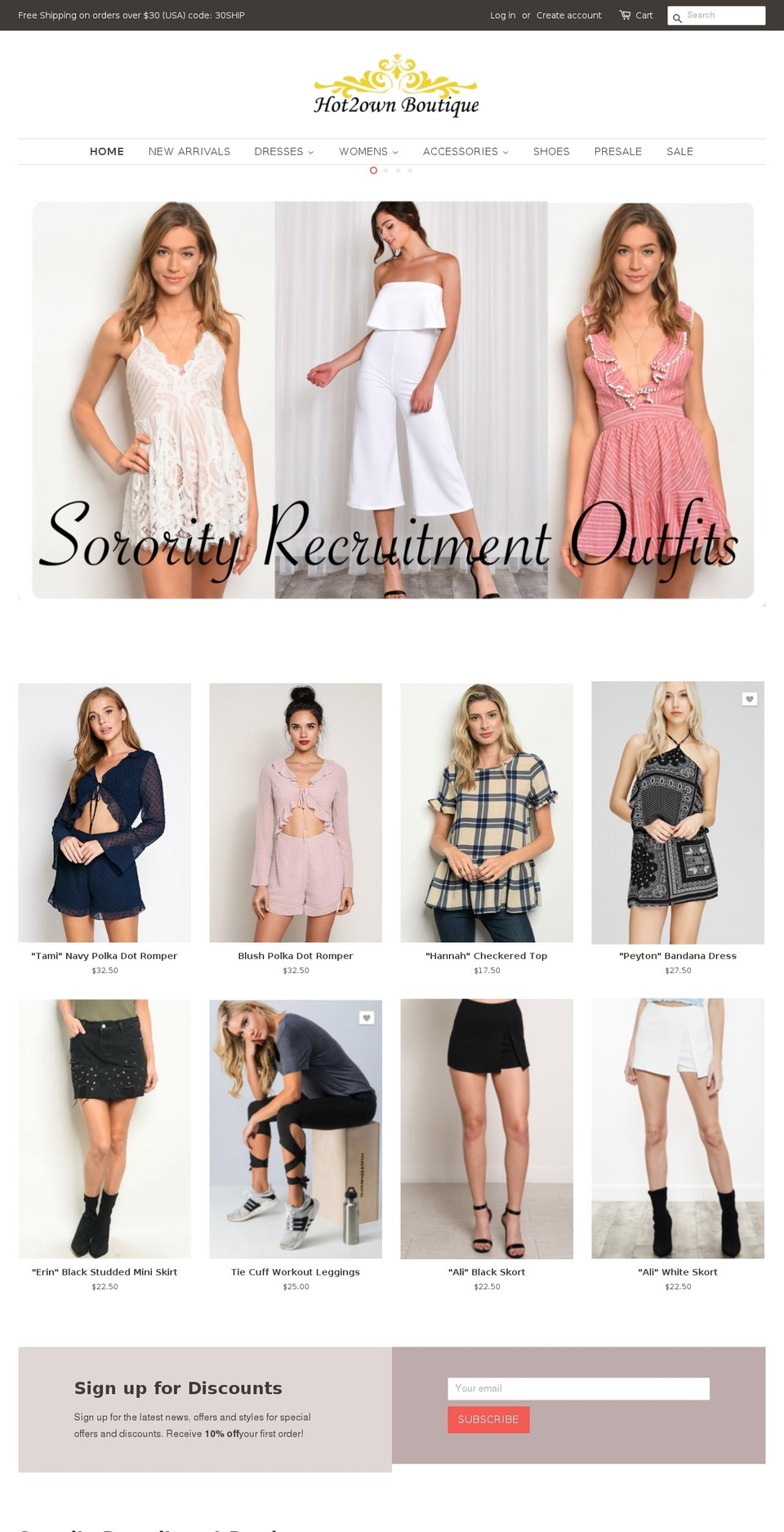 hot2own.com — Shopify storefront screenshot