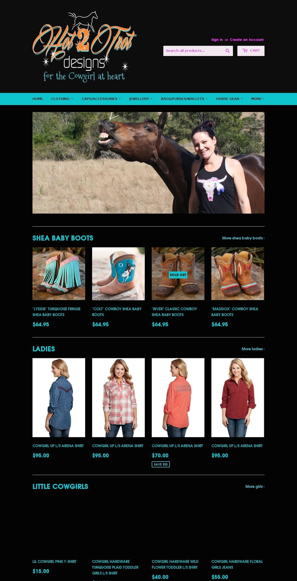 hot2trotdesigns.com — Shopify storefront screenshot