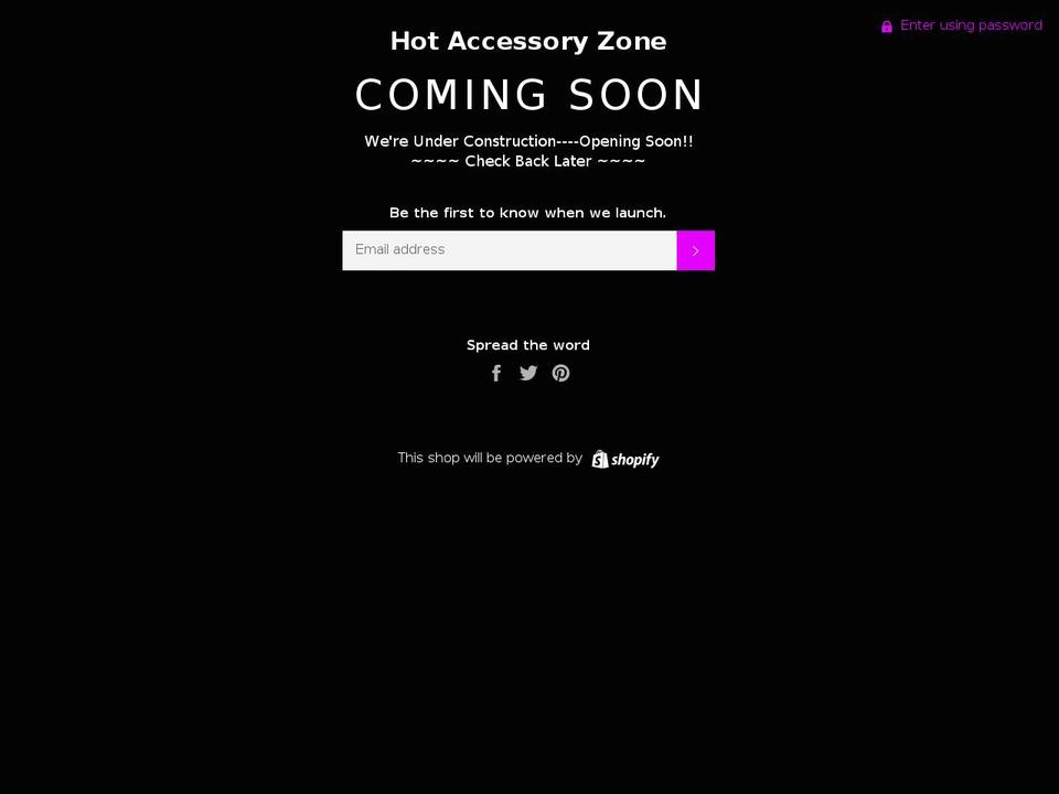 hotaccessoryzone.com — Shopify storefront screenshot