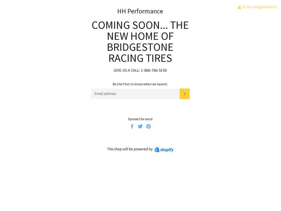 hotandhazardousperformance.com — Shopify storefront screenshot