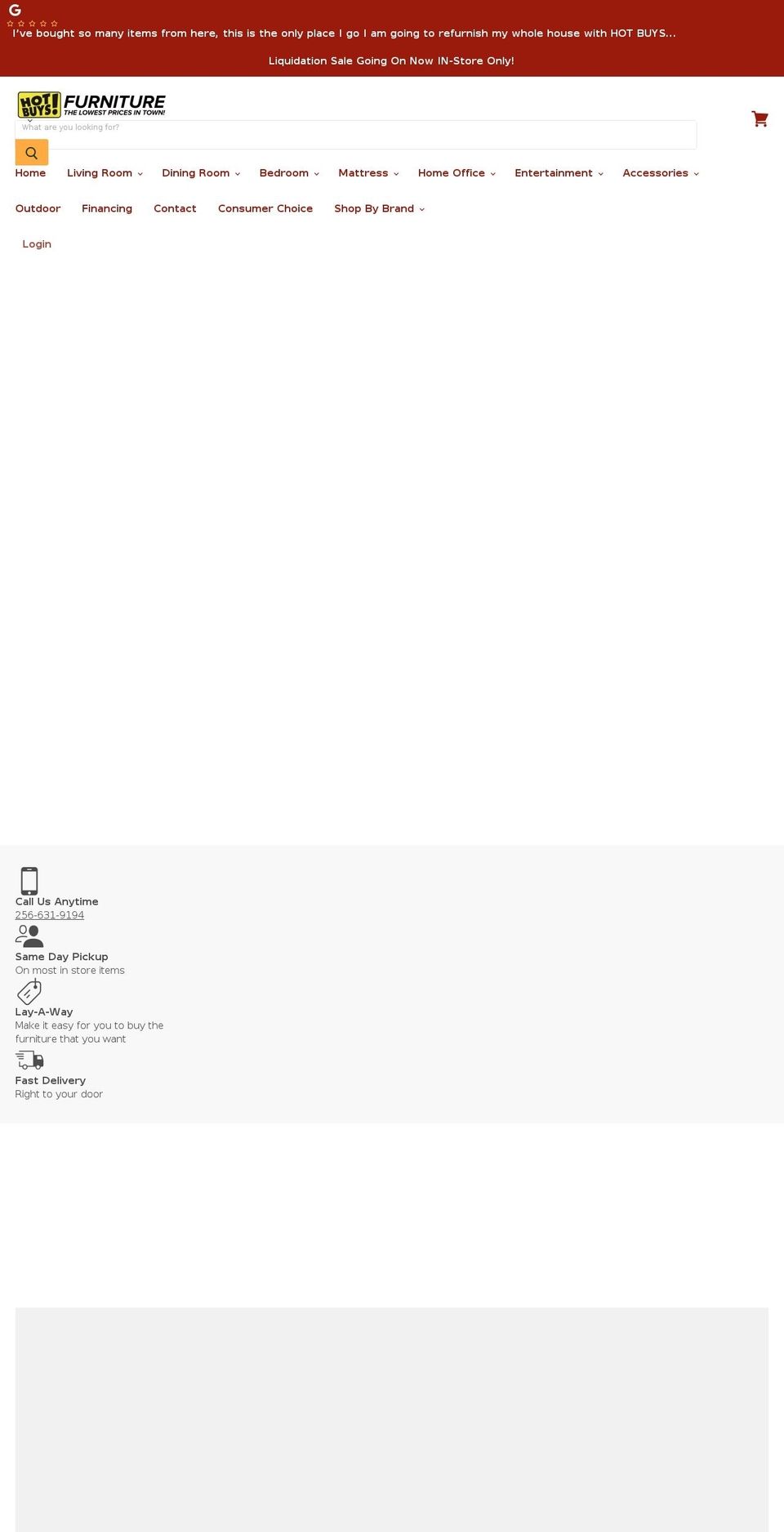 hotbuysfurnitureal.com shopify website screenshot