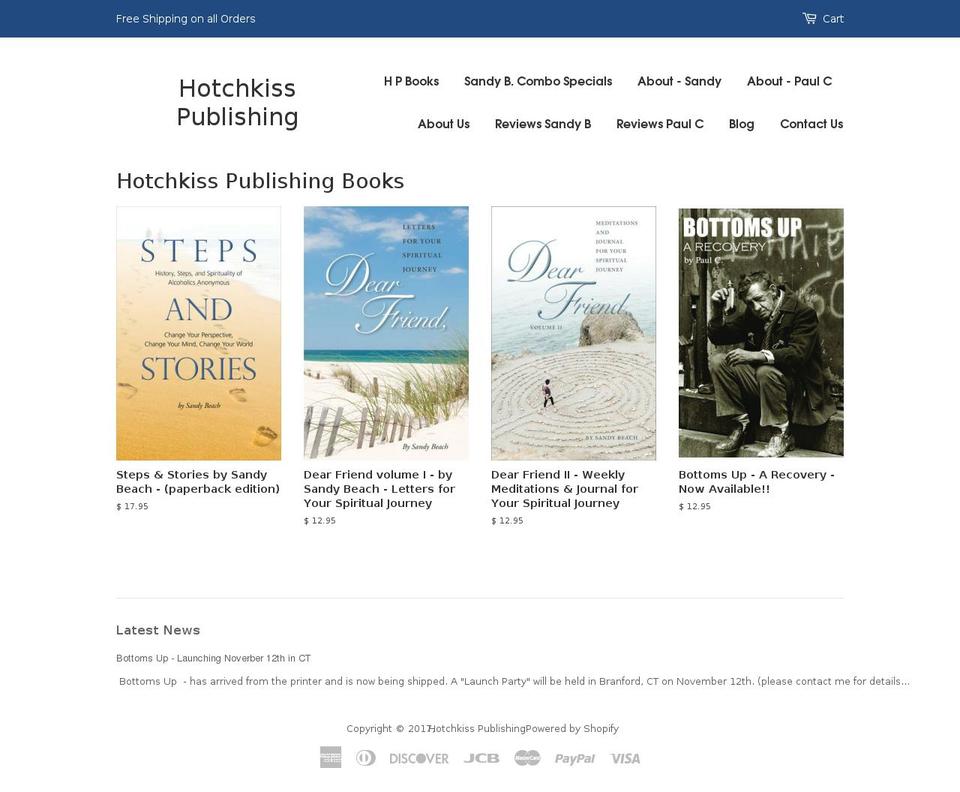 hotchkisspublishing.com shopify website screenshot