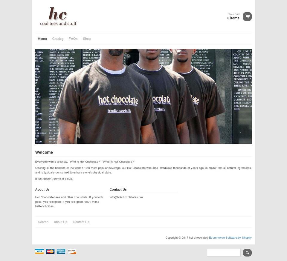 hotchocolatets.com shopify website screenshot