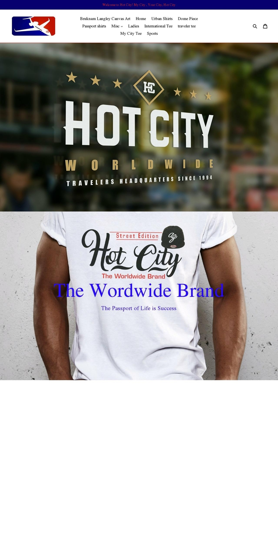 premiere Shopify theme site example hotcitybrand.com