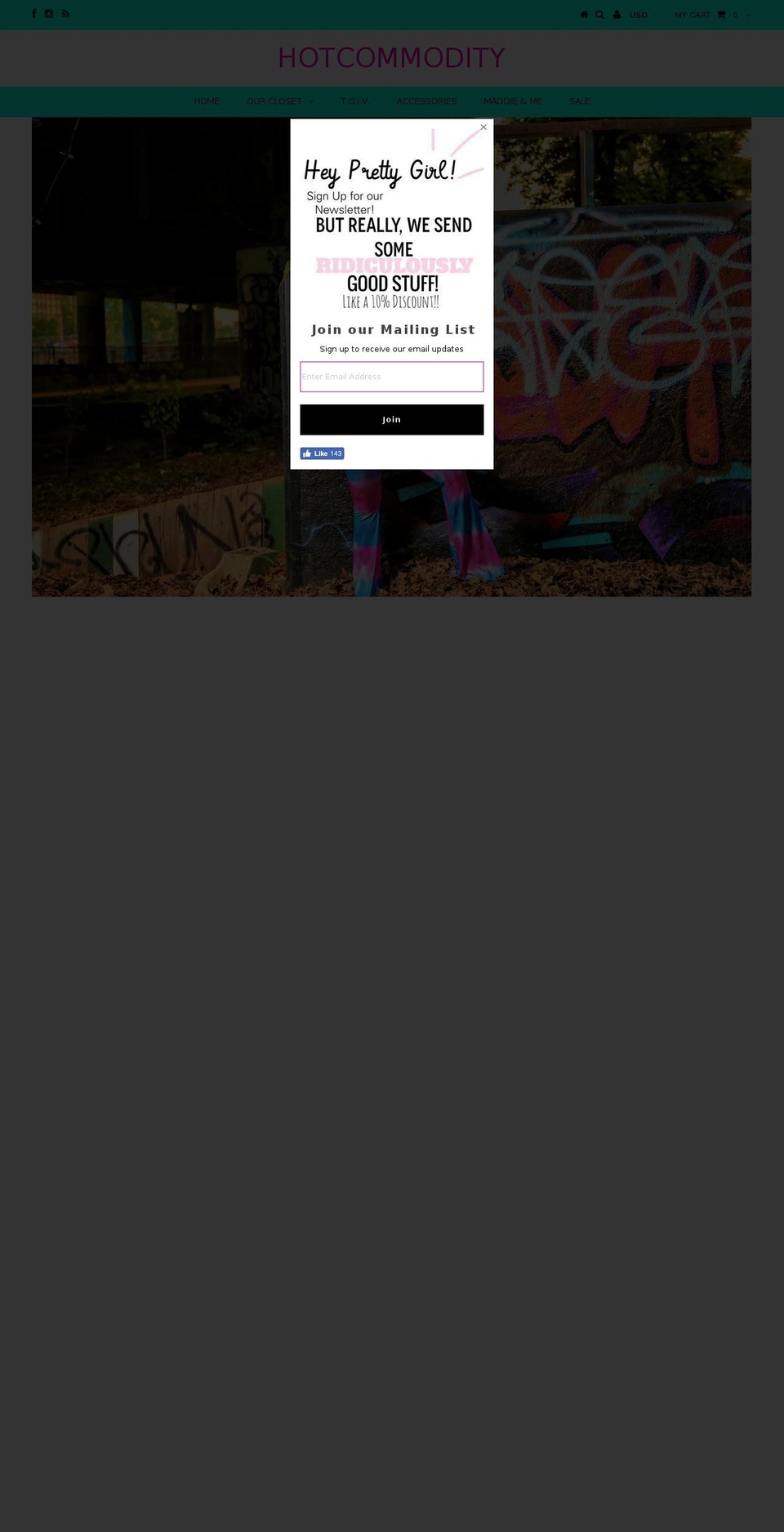 hotcommodityinc.com shopify website screenshot