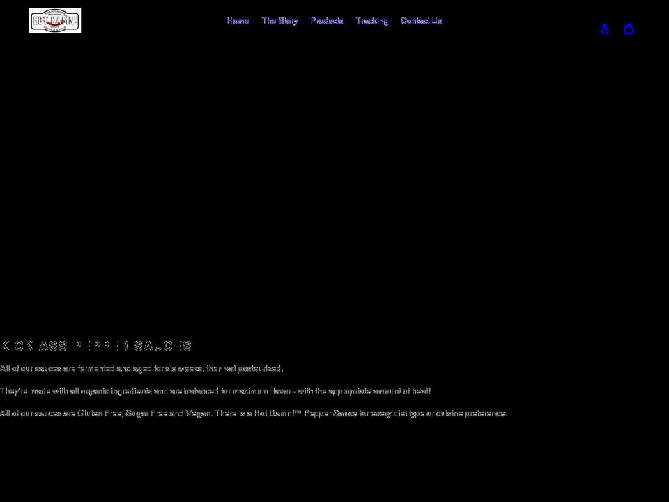 hotdamnpeppersauce.com shopify website screenshot