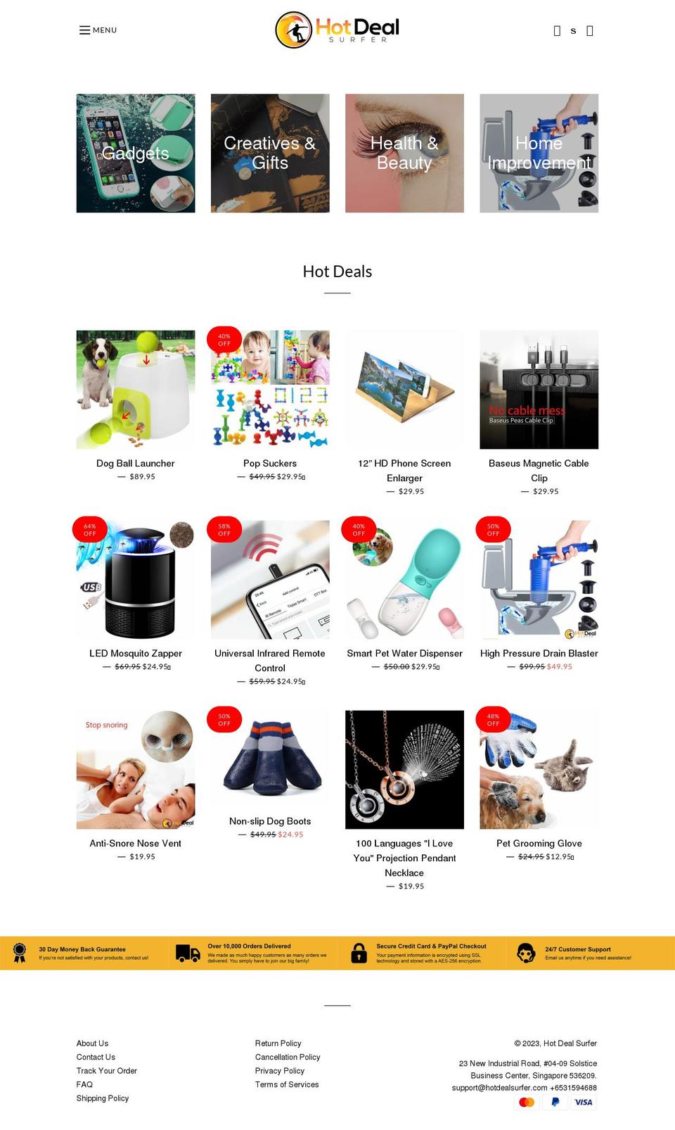 hotdealsurfer.com — Shopify storefront screenshot