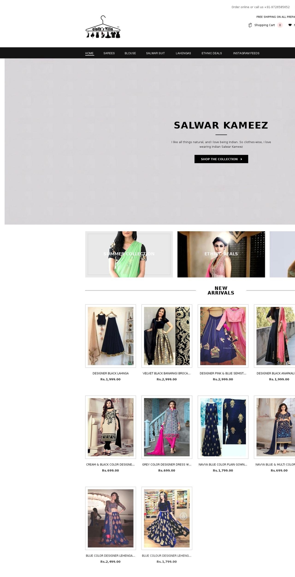 clothsvilla Shopify theme site example hotelamiras.com