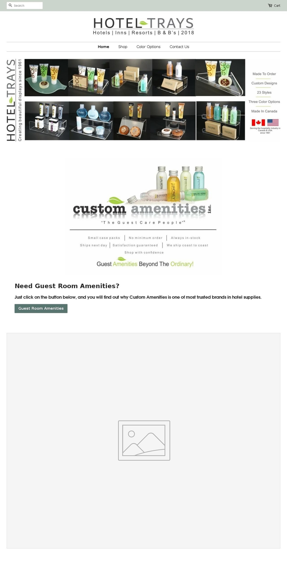 hoteltrays.com — Shopify storefront screenshot