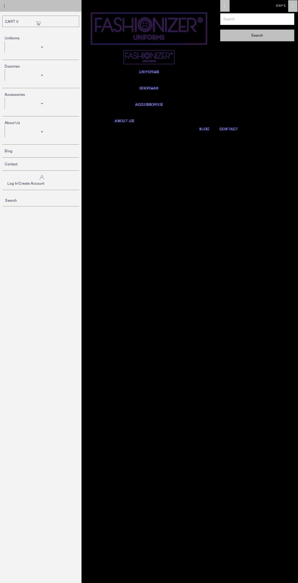hoteluniformshop.com — Shopify storefront screenshot
