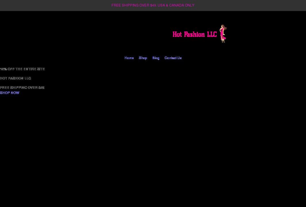 hotfashionllc.com shopify website screenshot