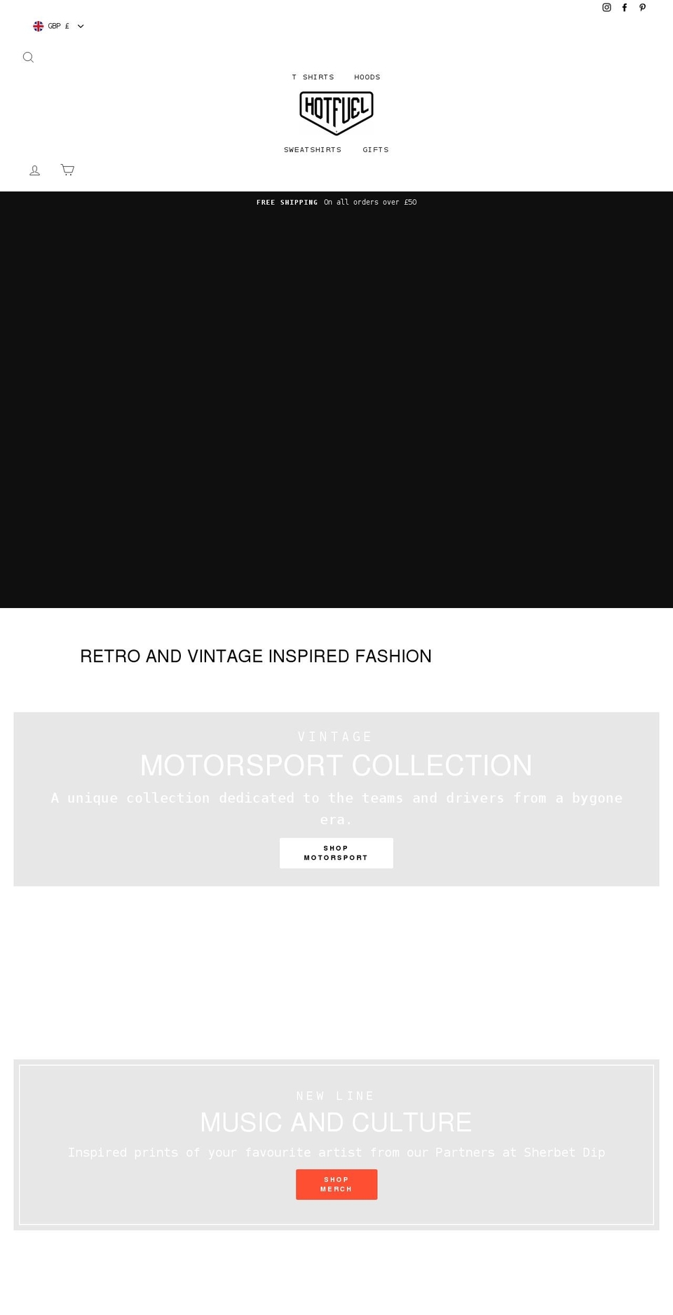 hotfuel.co.uk shopify website screenshot