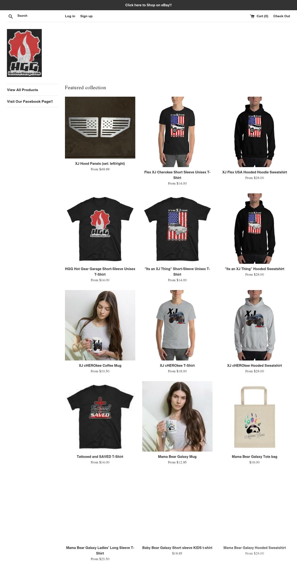 hotgeargarage.com — Shopify storefront screenshot
