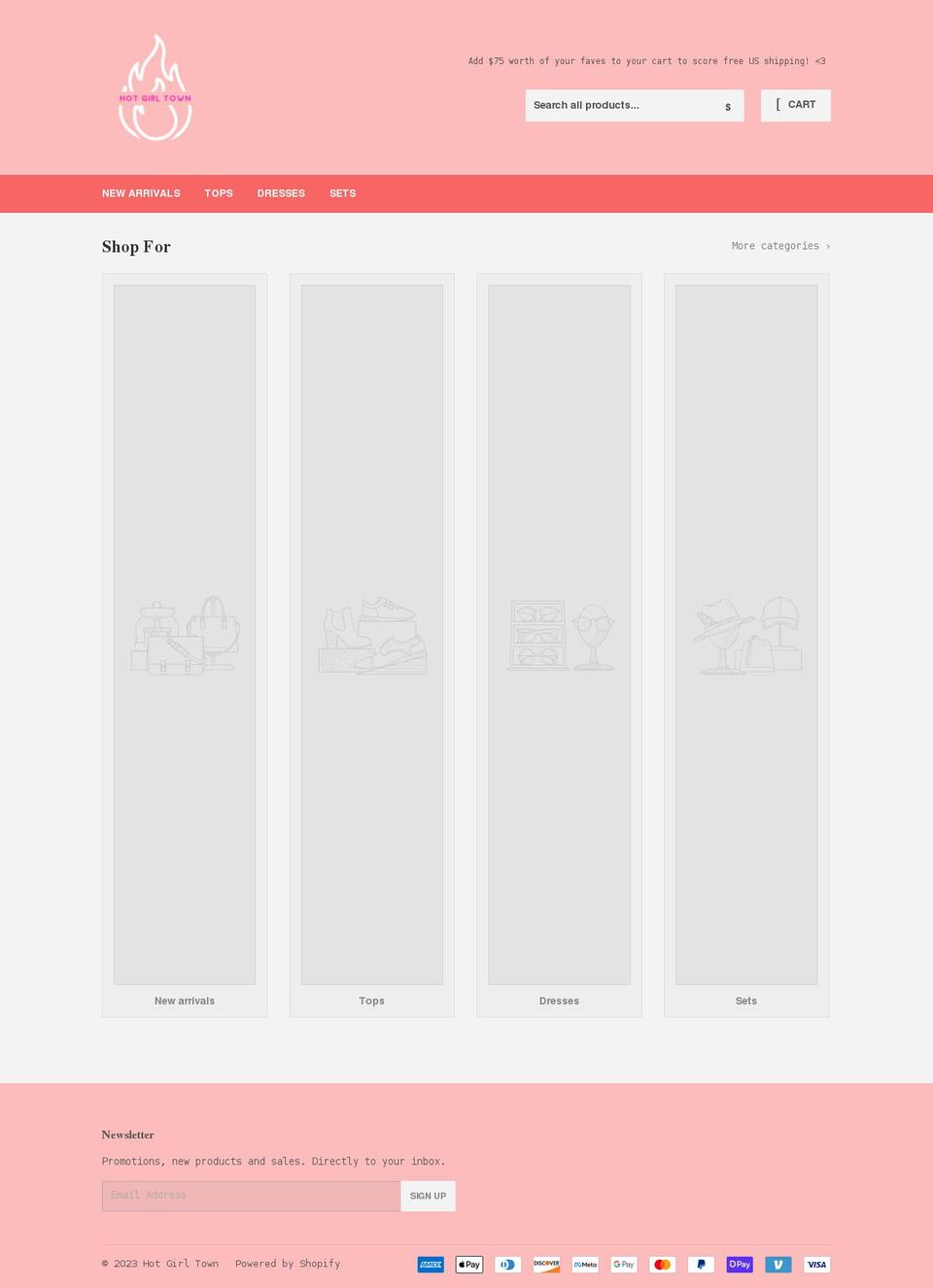 hotgirltown.com shopify website screenshot