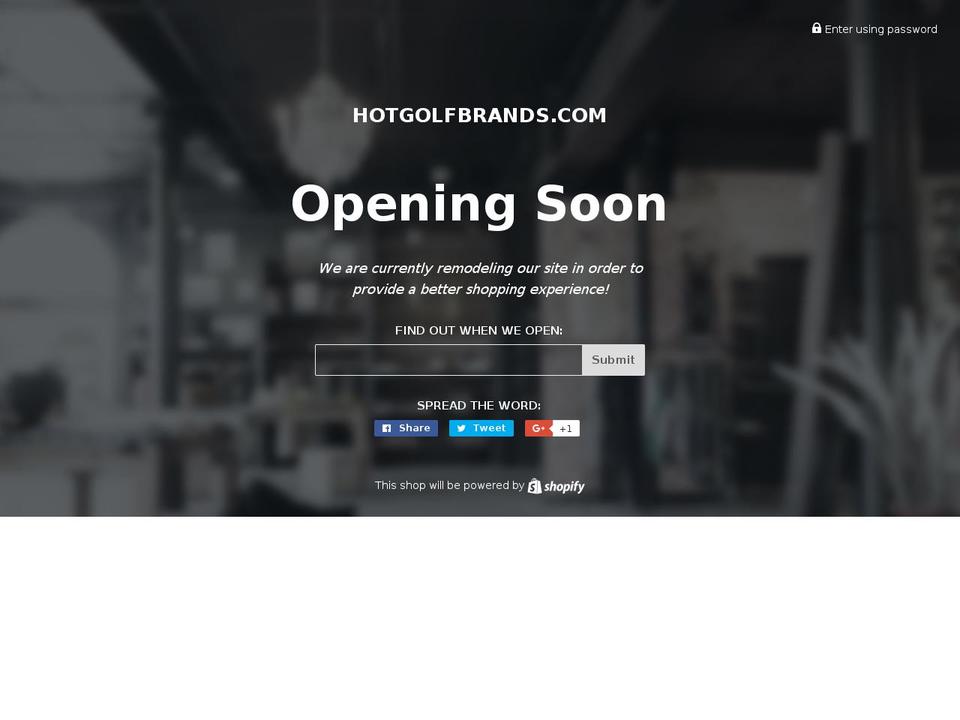 hotgolfbrands.com shopify website screenshot