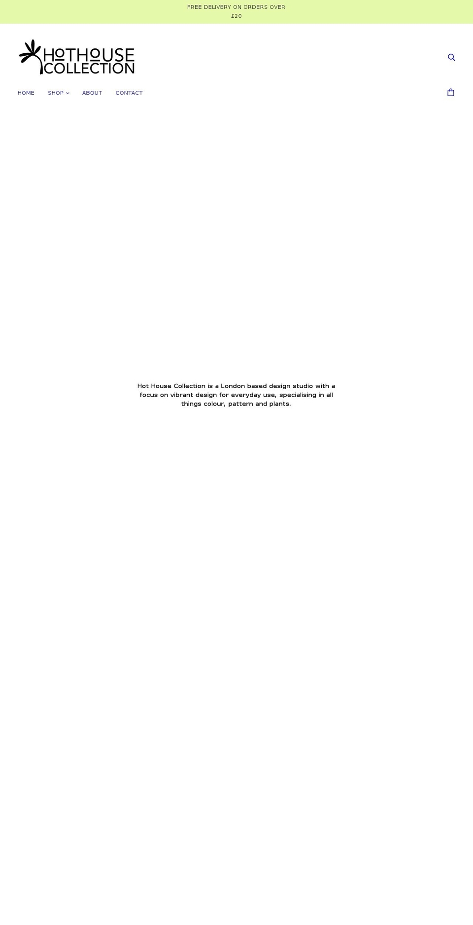 hothousecollection.com shopify website screenshot