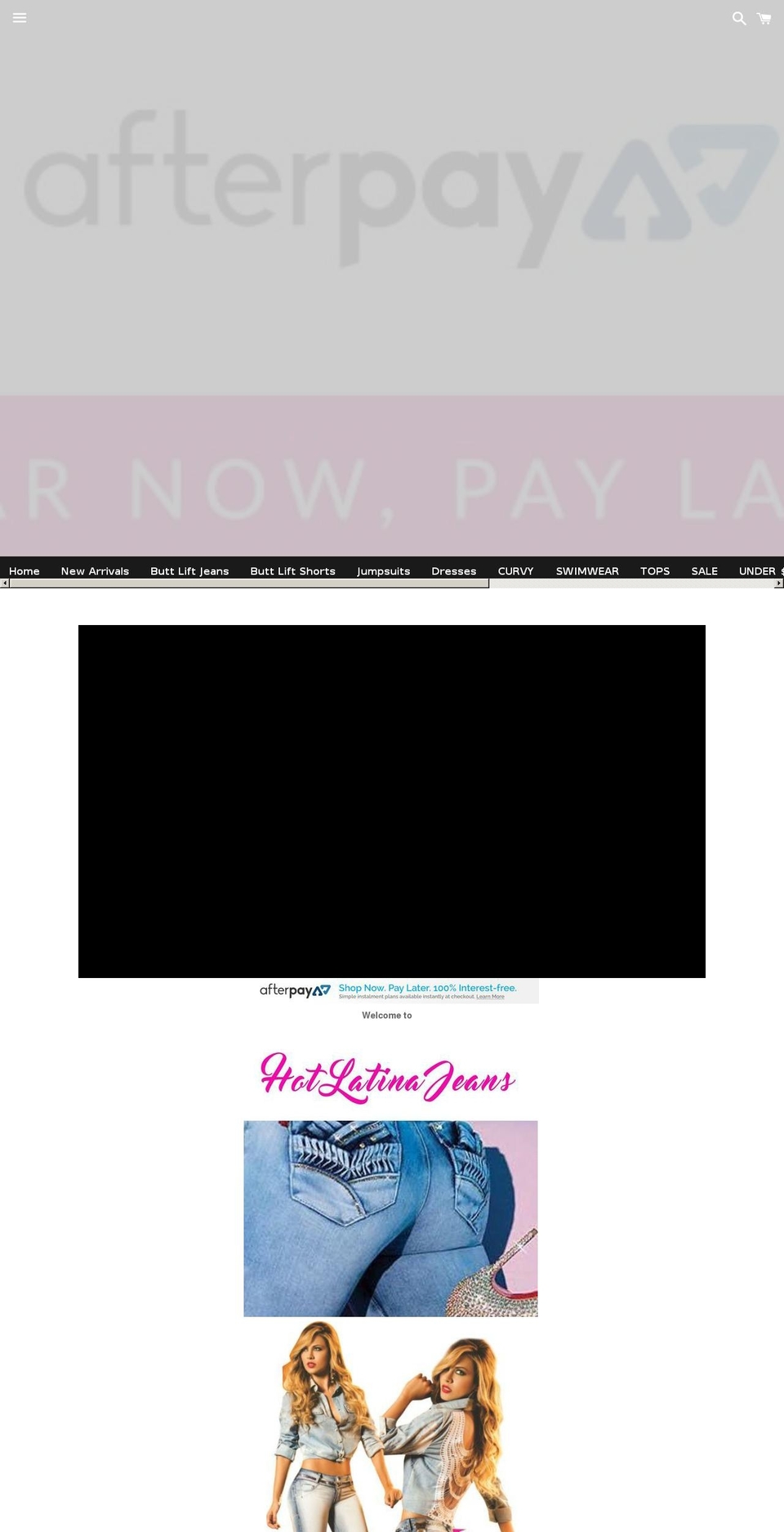 hotlatinajeans.org shopify website screenshot