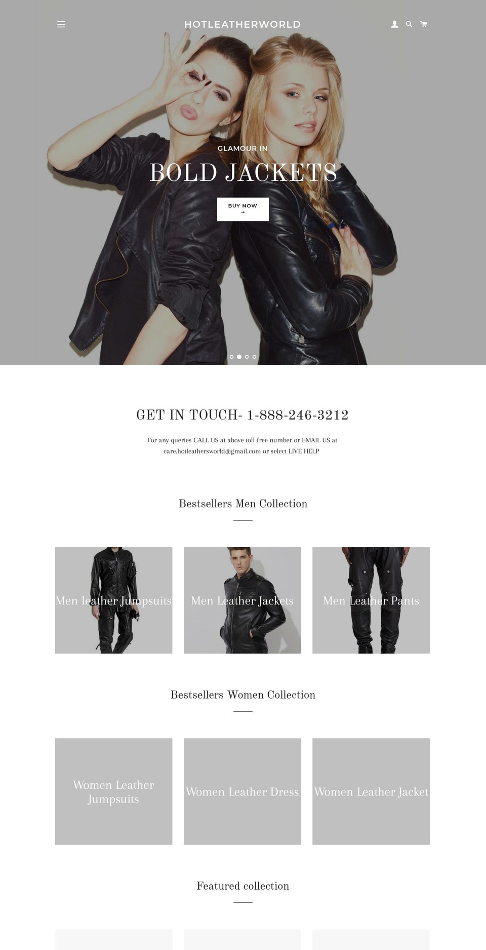 hotleatherworld.com — Shopify storefront screenshot