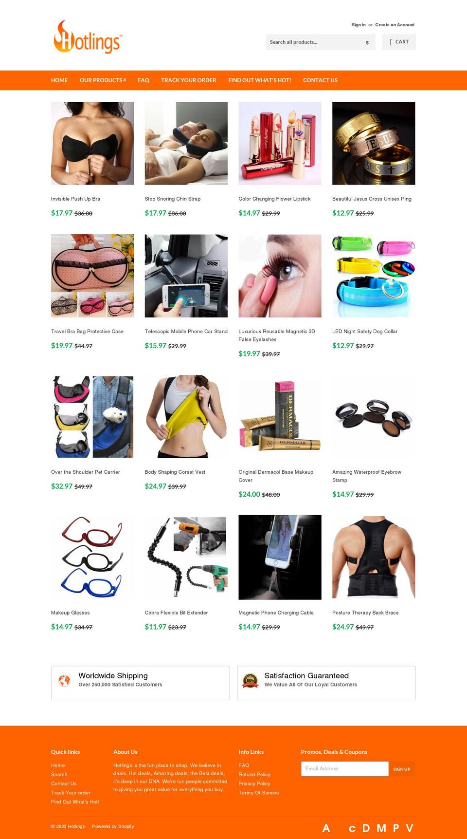 hotlings.com — Shopify storefront screenshot