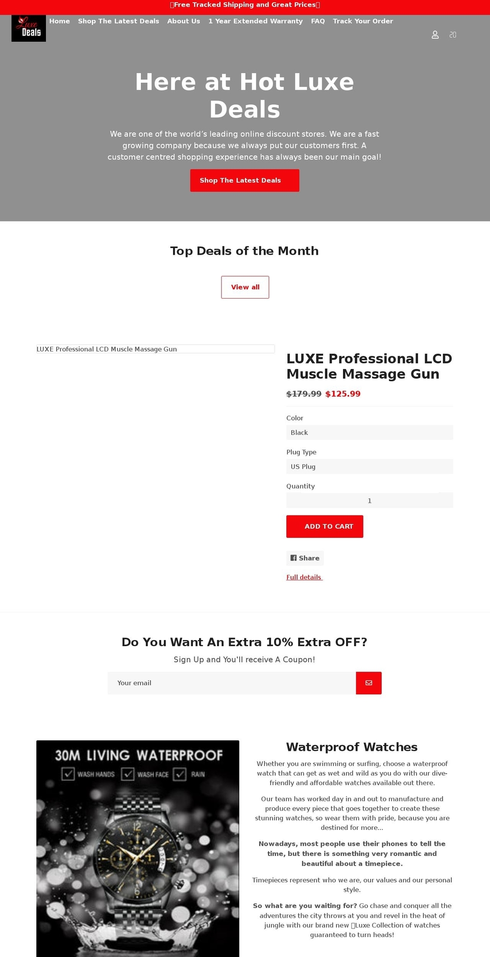 hotluxedeals.com shopify website screenshot