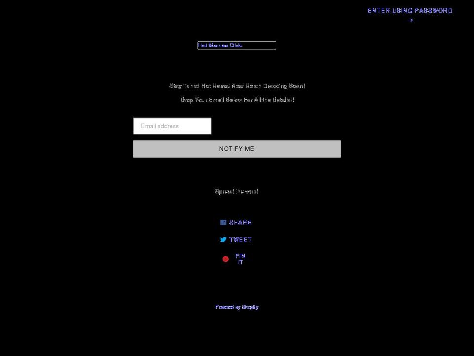 hotmamasclub.com shopify website screenshot