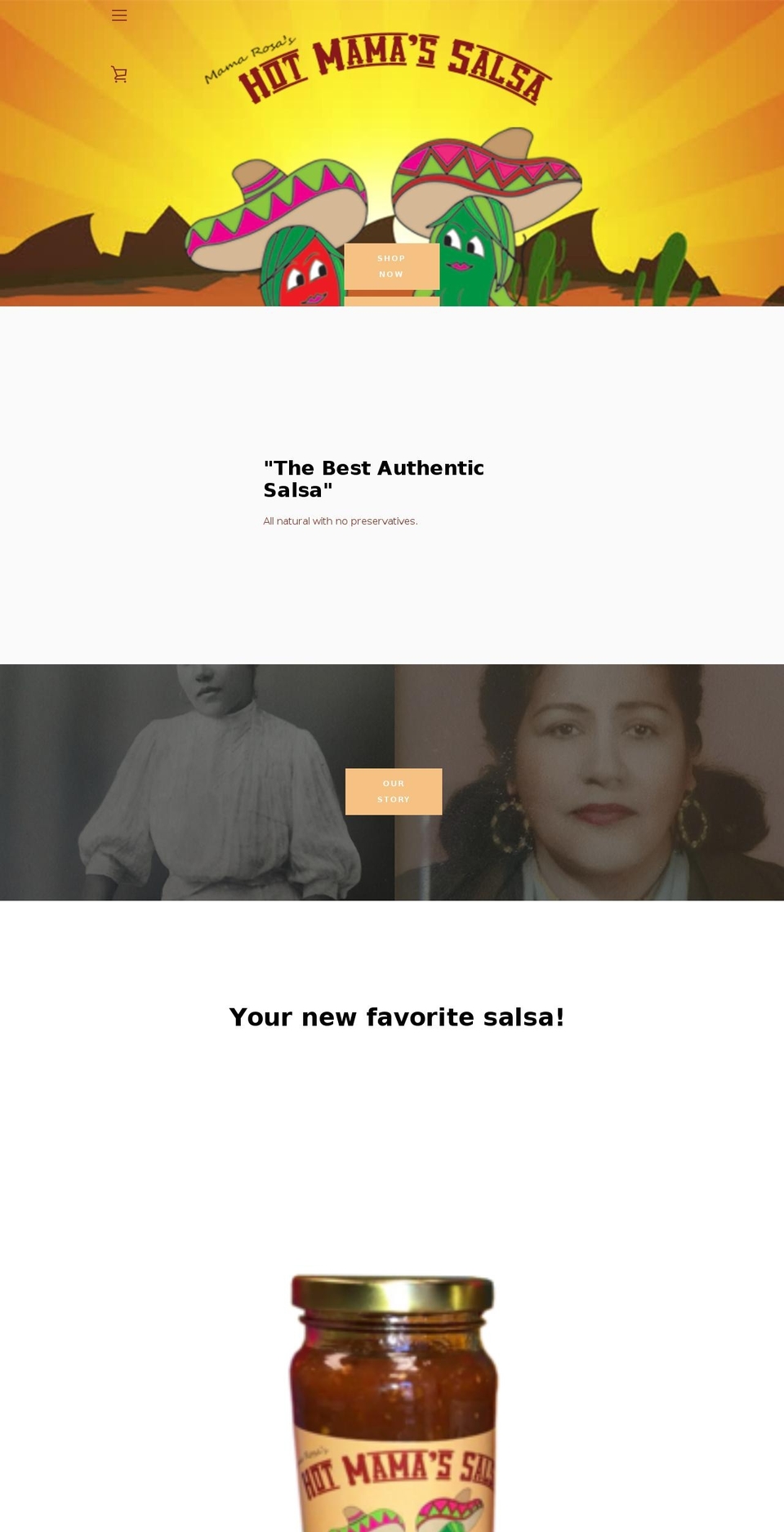 hotmamassalsaca.com — Shopify storefront screenshot