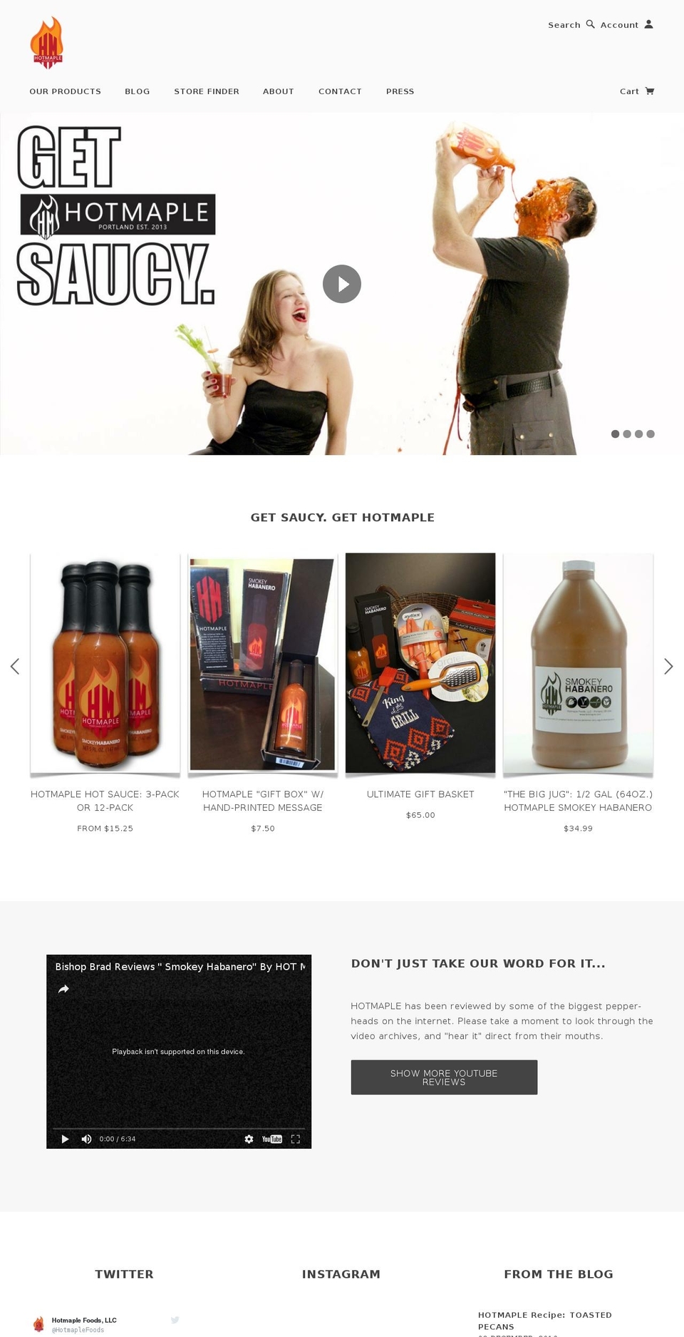 hotmaple.com shopify website screenshot