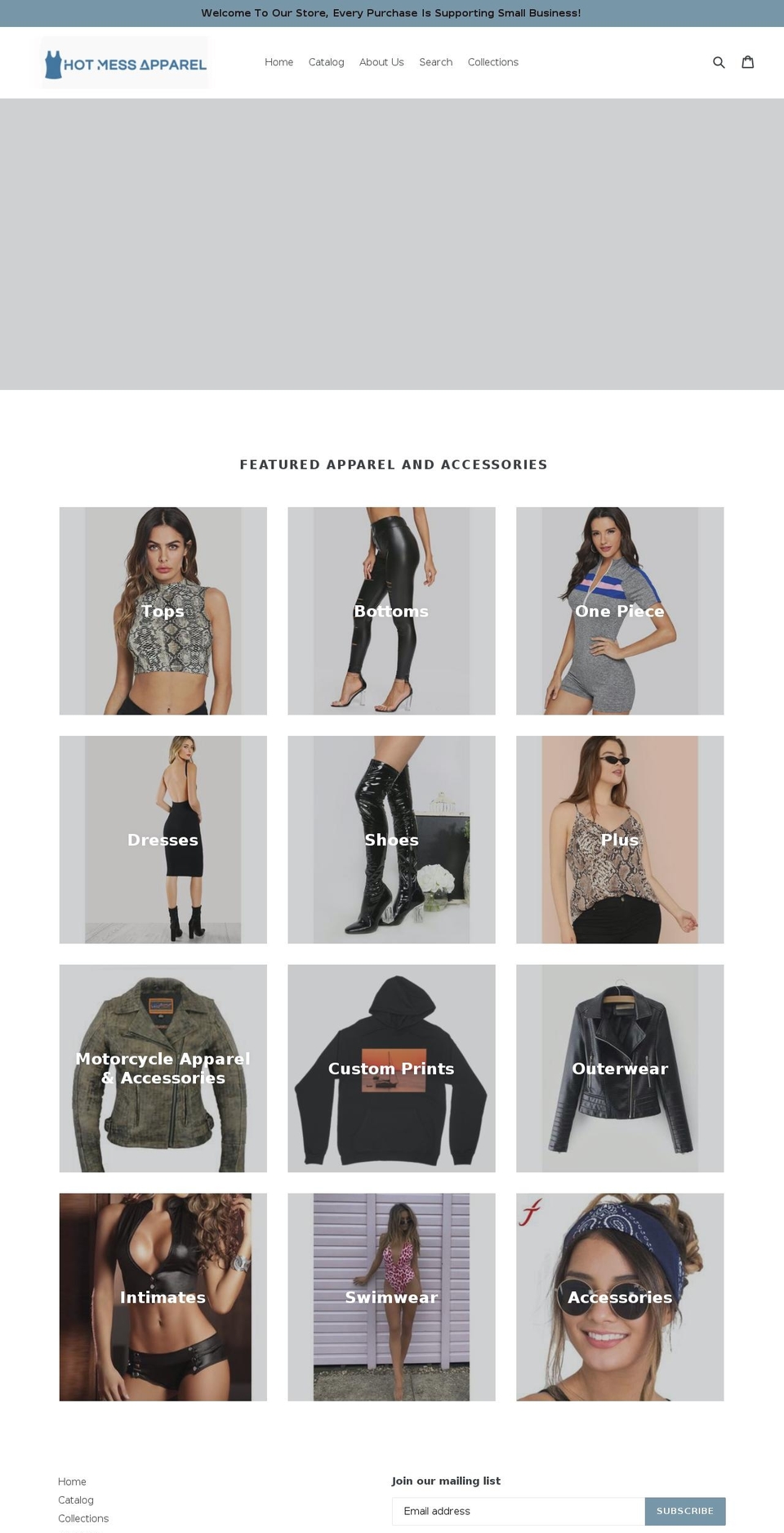 hotmessapparel.com — Shopify storefront screenshot