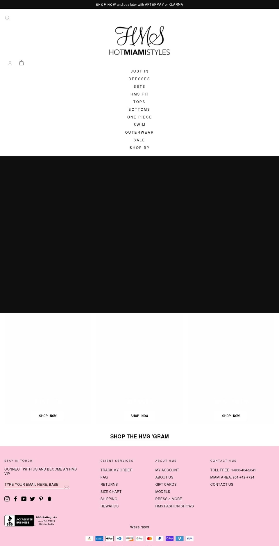 hotmiamistyles.com shopify website screenshot