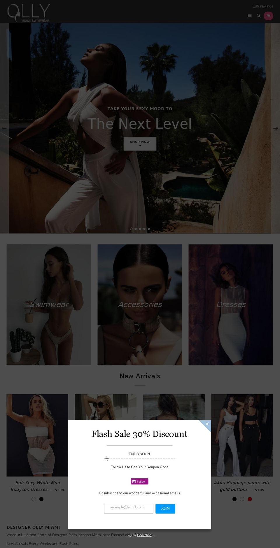 Miami Shopify theme site example hotmiamiswimwear.com