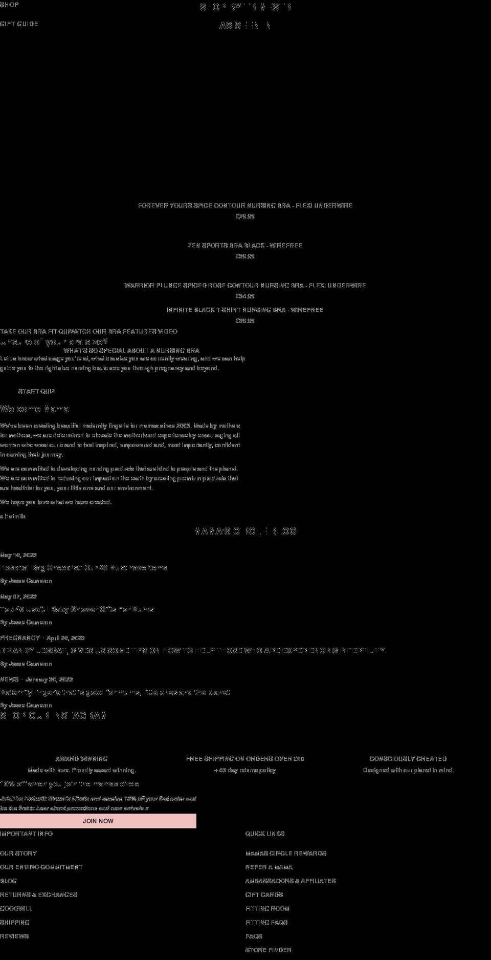 hotmilklingerie.co.uk shopify website screenshot