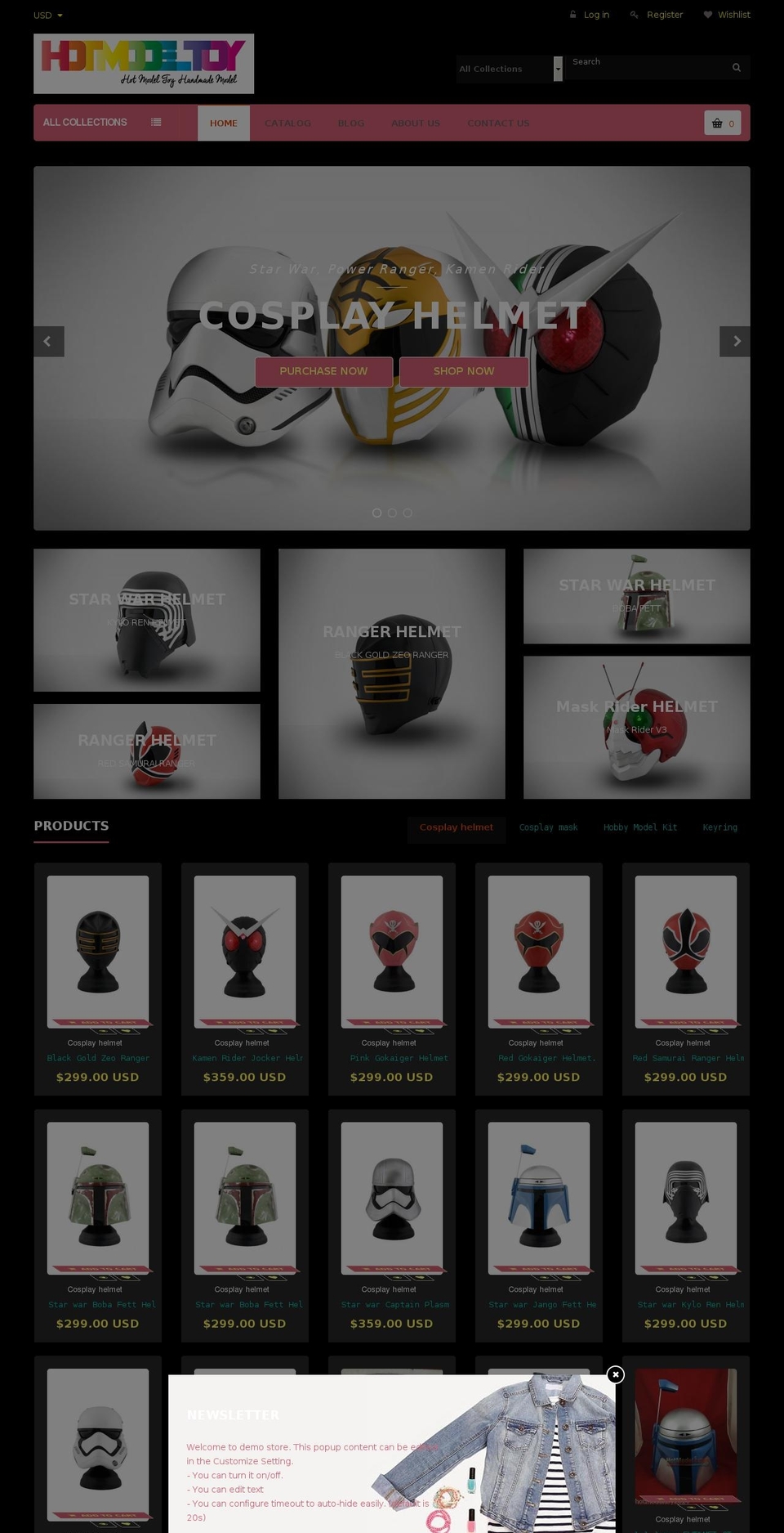 hotmodeltoy.com shopify website screenshot