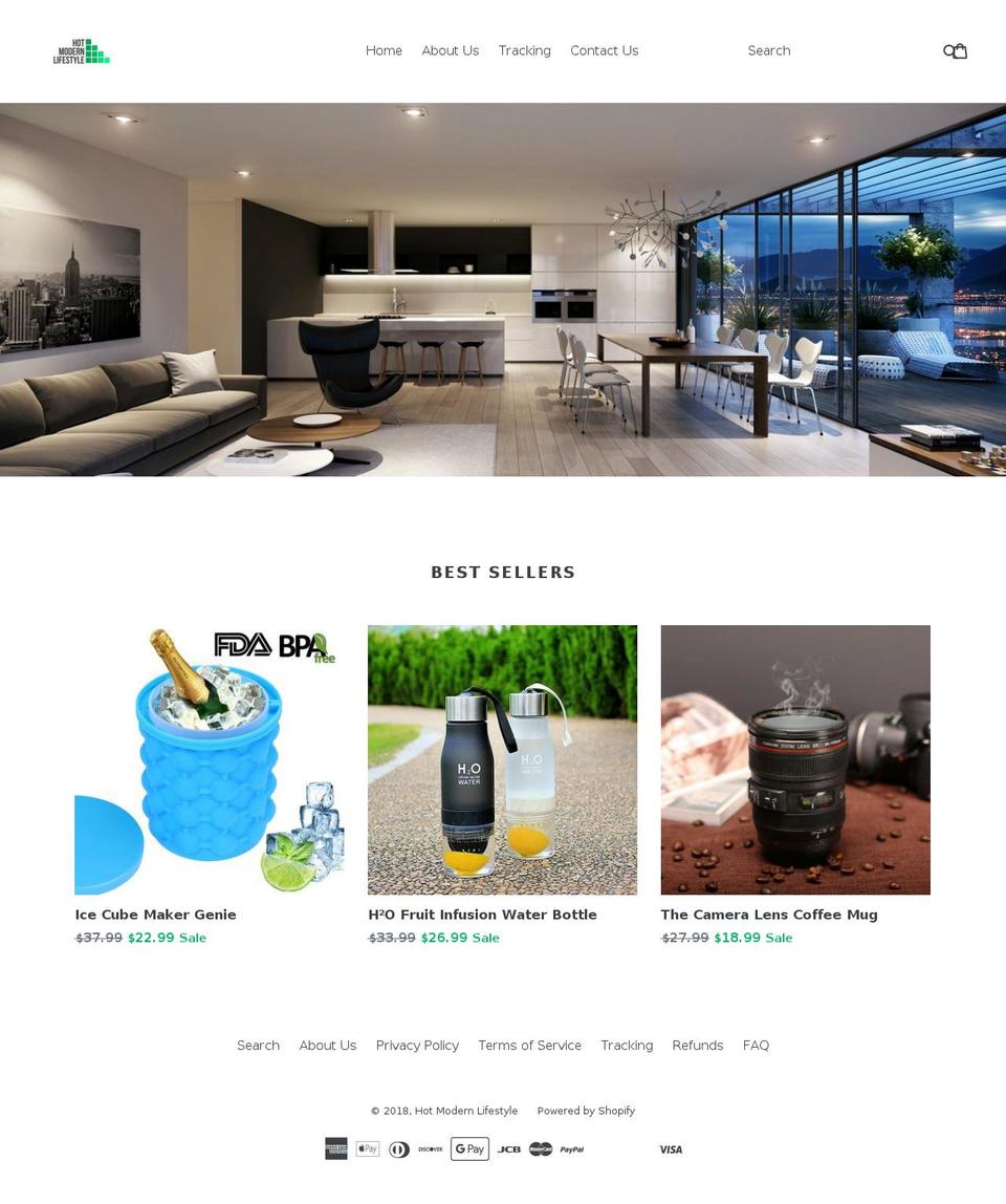 hotmodernlifestyle.com — Shopify storefront screenshot