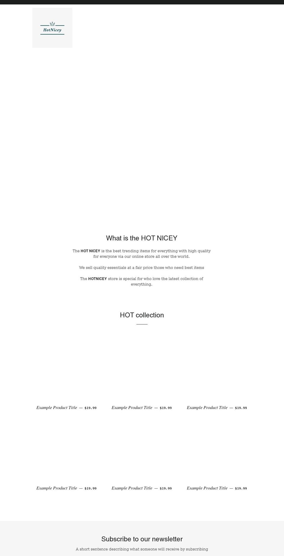 hotnicey.myshopify.com shopify website screenshot
