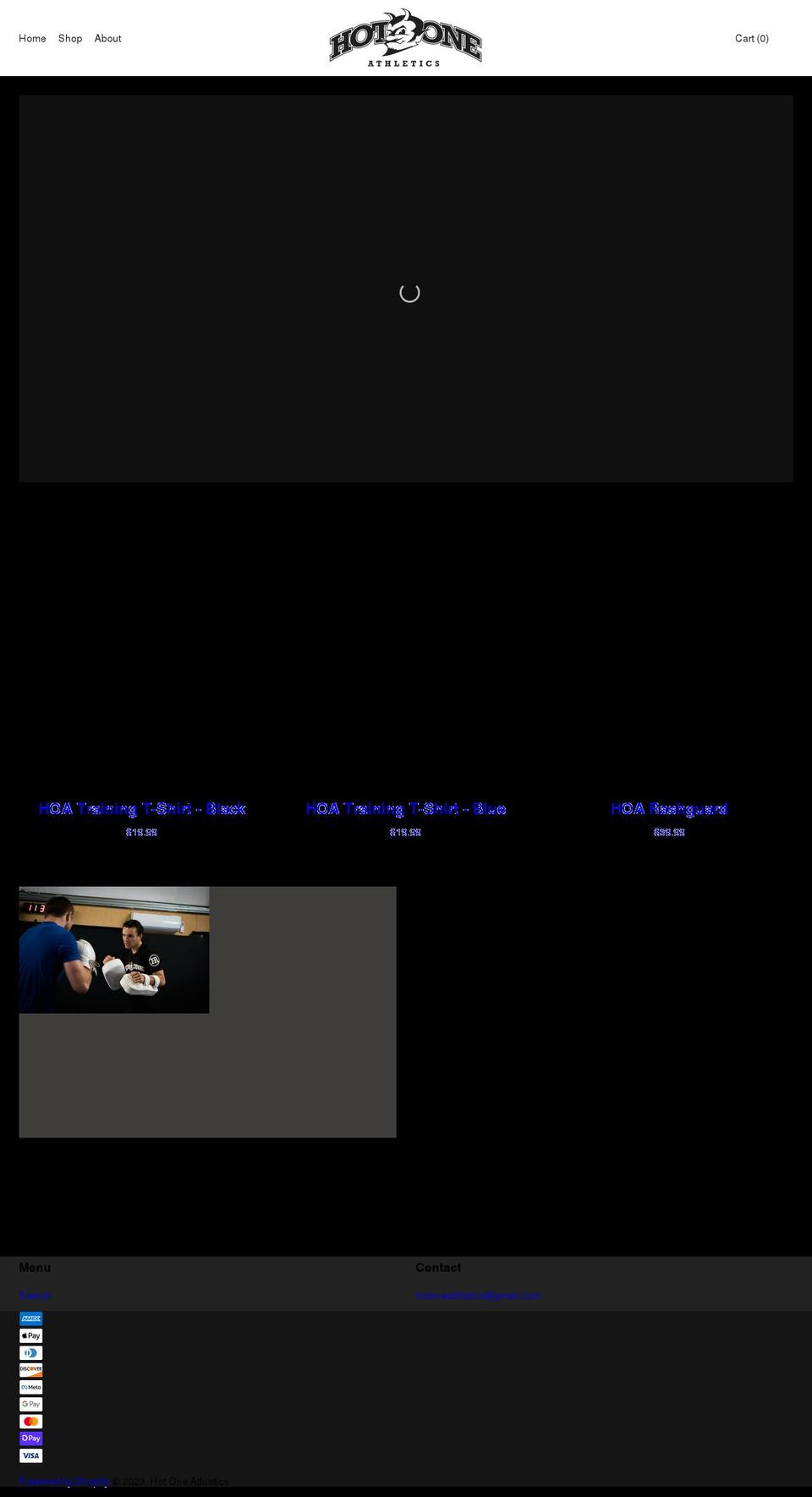 hotoneathletics.com shopify website screenshot